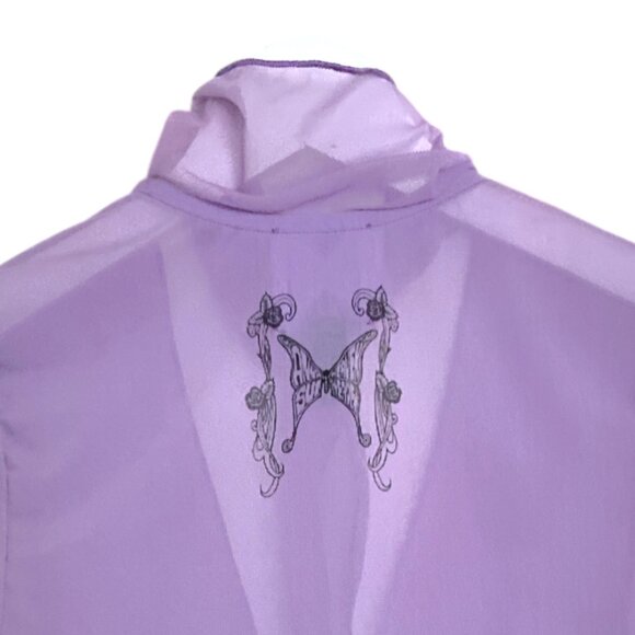 Anna Sui X Heaven Marc Jacobs Mesh Tie Top Small - Limited Edition- $95.00 Lilac - Picture 10 of 14